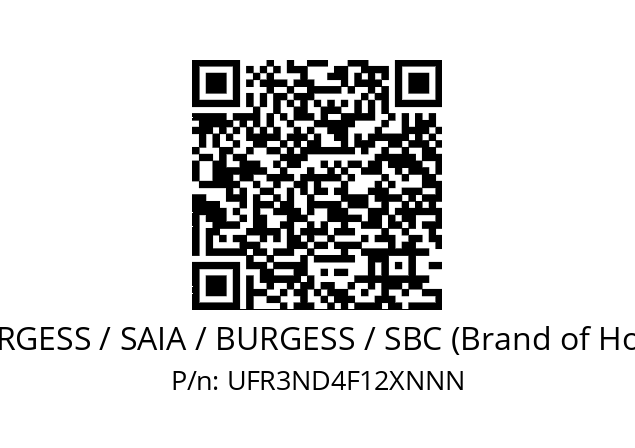   SAIA-BURGESS / SAIA / BURGESS / SBC (Brand of Honeywell) UFR3ND4F12XNNN