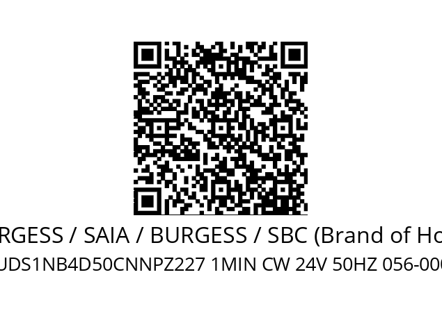   SAIA-BURGESS / SAIA / BURGESS / SBC (Brand of Honeywell) UDS1NB4D50CNNPZ227 1MIN CW 24V 50HZ 056-000-353