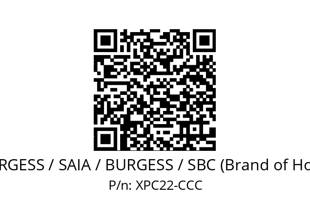   SAIA-BURGESS / SAIA / BURGESS / SBC (Brand of Honeywell) XPC22-CCC