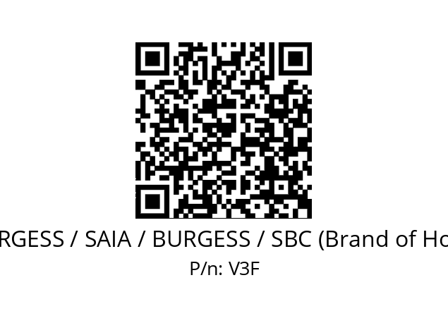   SAIA-BURGESS / SAIA / BURGESS / SBC (Brand of Honeywell) V3F