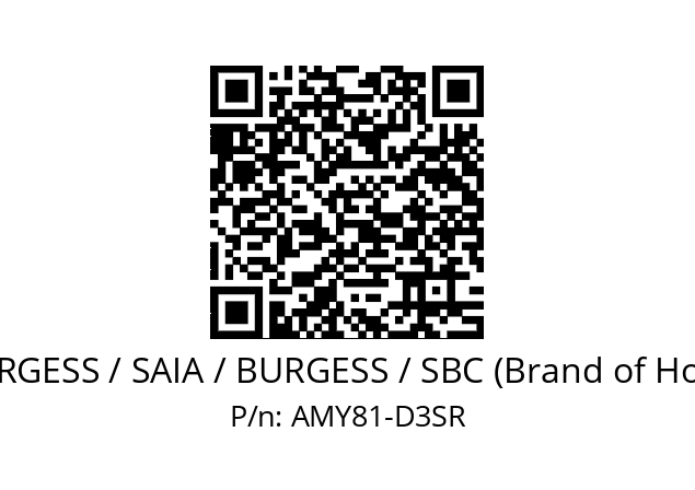   SAIA-BURGESS / SAIA / BURGESS / SBC (Brand of Honeywell) AMY81-D3SR