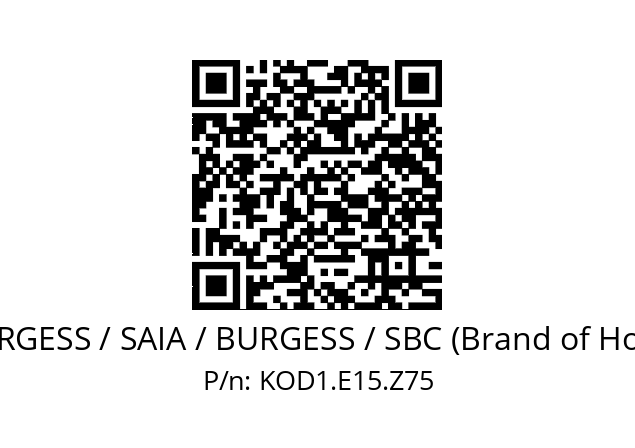   SAIA-BURGESS / SAIA / BURGESS / SBC (Brand of Honeywell) KOD1.E15.Z75