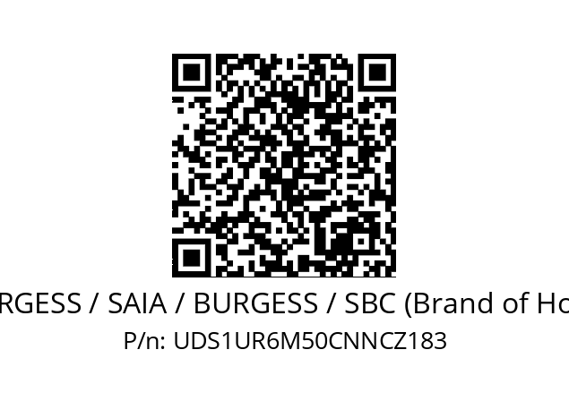   SAIA-BURGESS / SAIA / BURGESS / SBC (Brand of Honeywell) UDS1UR6M50CNNCZ183