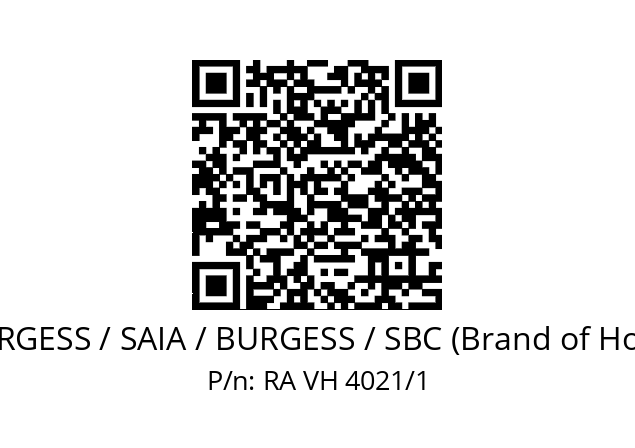   SAIA-BURGESS / SAIA / BURGESS / SBC (Brand of Honeywell) RA VH 4021/1