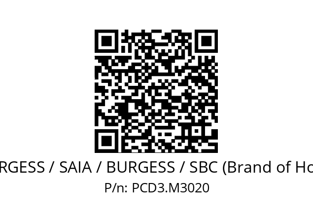   SAIA-BURGESS / SAIA / BURGESS / SBC (Brand of Honeywell) PCD3.M3020