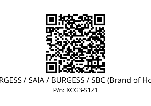   SAIA-BURGESS / SAIA / BURGESS / SBC (Brand of Honeywell) XCG3-S1Z1