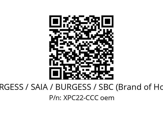   SAIA-BURGESS / SAIA / BURGESS / SBC (Brand of Honeywell) XPC22-CCC oem