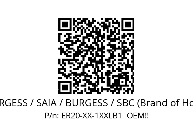   SAIA-BURGESS / SAIA / BURGESS / SBC (Brand of Honeywell) ER20-XX-1XXLB1  OEM!!