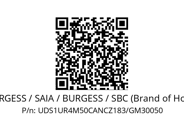   SAIA-BURGESS / SAIA / BURGESS / SBC (Brand of Honeywell) UDS1UR4M50CANCZ183/GM30050