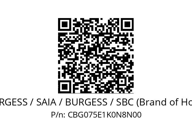   SAIA-BURGESS / SAIA / BURGESS / SBC (Brand of Honeywell) CBG075E1K0N8N00