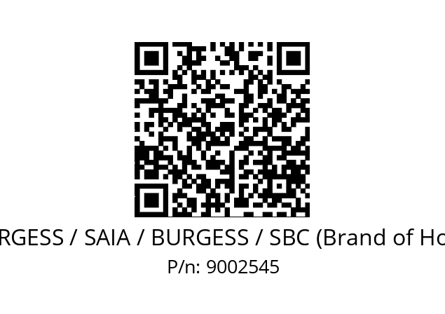   SAIA-BURGESS / SAIA / BURGESS / SBC (Brand of Honeywell) 9002545