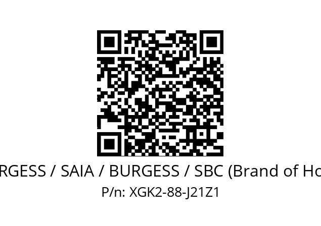   SAIA-BURGESS / SAIA / BURGESS / SBC (Brand of Honeywell) XGK2-88-J21Z1