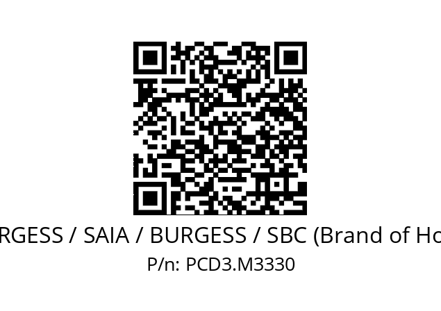   SAIA-BURGESS / SAIA / BURGESS / SBC (Brand of Honeywell) PCD3.M3330