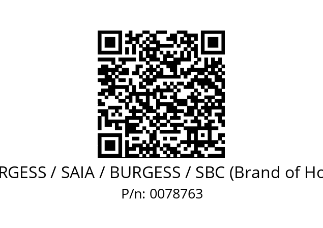   SAIA-BURGESS / SAIA / BURGESS / SBC (Brand of Honeywell) 0078763