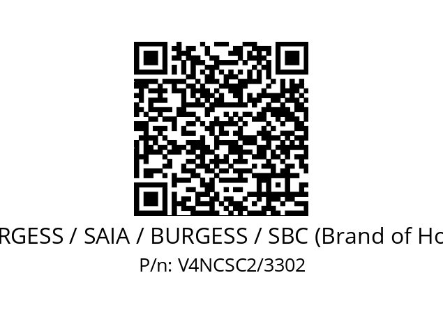   SAIA-BURGESS / SAIA / BURGESS / SBC (Brand of Honeywell) V4NCSC2/3302