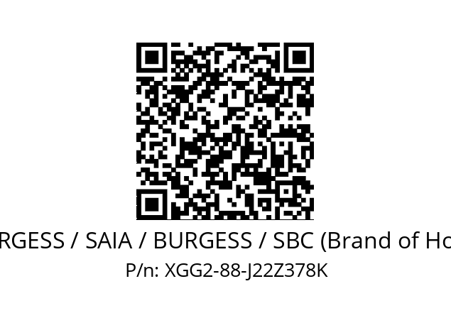   SAIA-BURGESS / SAIA / BURGESS / SBC (Brand of Honeywell) XGG2-88-J22Z378K