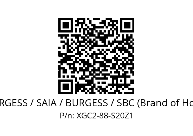   SAIA-BURGESS / SAIA / BURGESS / SBC (Brand of Honeywell) XGC2-88-S20Z1