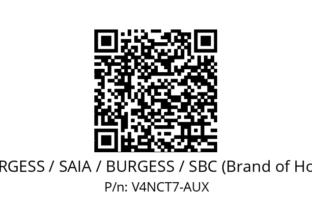   SAIA-BURGESS / SAIA / BURGESS / SBC (Brand of Honeywell) V4NCT7-AUX