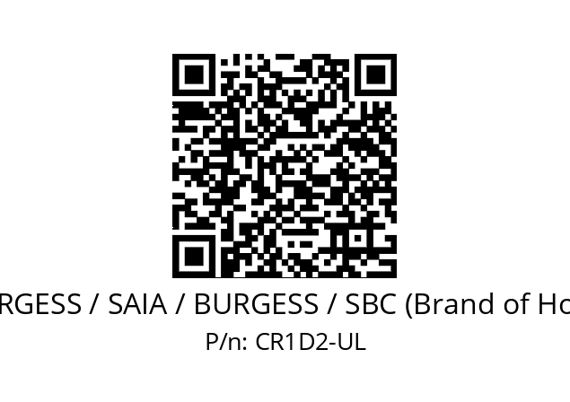   SAIA-BURGESS / SAIA / BURGESS / SBC (Brand of Honeywell) CR1D2-UL