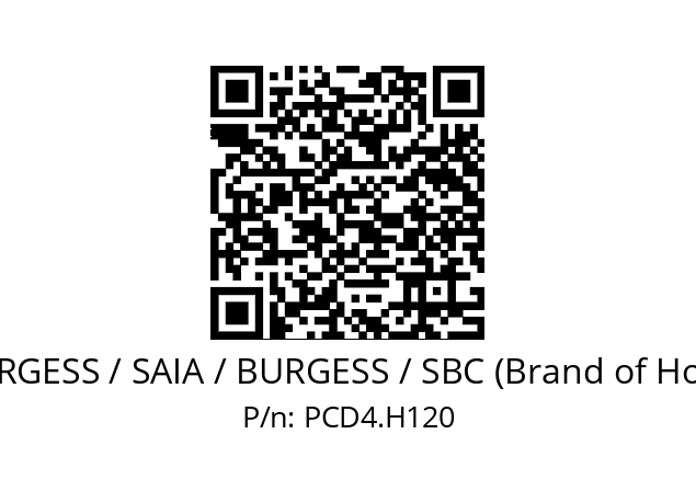   SAIA-BURGESS / SAIA / BURGESS / SBC (Brand of Honeywell) PCD4.H120