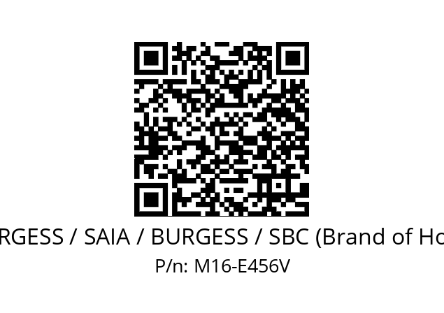   SAIA-BURGESS / SAIA / BURGESS / SBC (Brand of Honeywell) M16-E456V