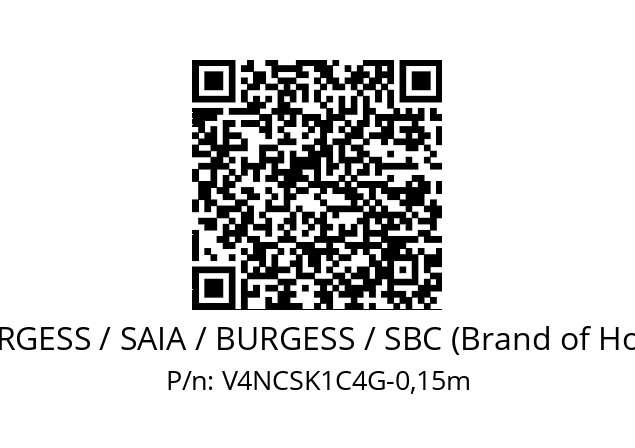   SAIA-BURGESS / SAIA / BURGESS / SBC (Brand of Honeywell) V4NCSK1C4G-0,15m