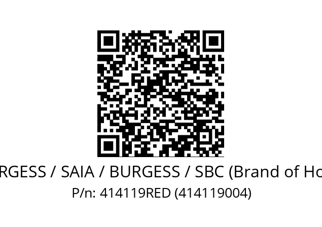   SAIA-BURGESS / SAIA / BURGESS / SBC (Brand of Honeywell) 414119RED (414119004)