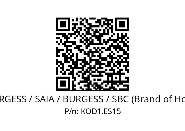   SAIA-BURGESS / SAIA / BURGESS / SBC (Brand of Honeywell) KOD1.ES15