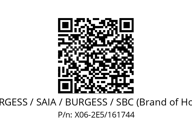   SAIA-BURGESS / SAIA / BURGESS / SBC (Brand of Honeywell) X06-2E5/161744