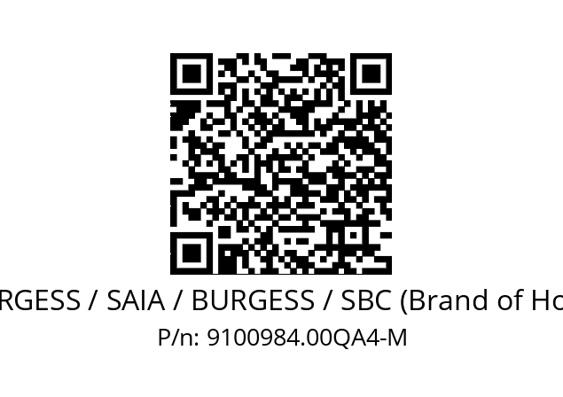   SAIA-BURGESS / SAIA / BURGESS / SBC (Brand of Honeywell) 9100984.00QA4-M