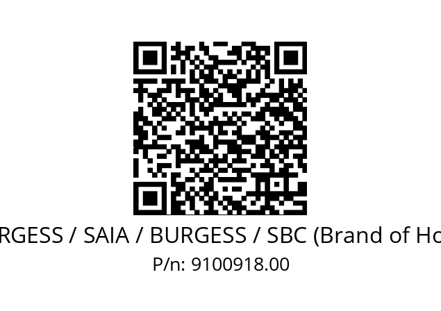   SAIA-BURGESS / SAIA / BURGESS / SBC (Brand of Honeywell) 9100918.00