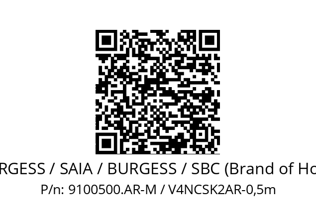   SAIA-BURGESS / SAIA / BURGESS / SBC (Brand of Honeywell) 9100500.AR-M / V4NCSK2AR-0,5m