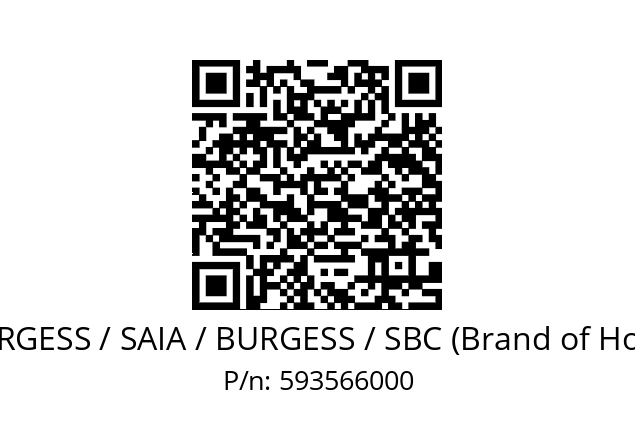   SAIA-BURGESS / SAIA / BURGESS / SBC (Brand of Honeywell) 593566000