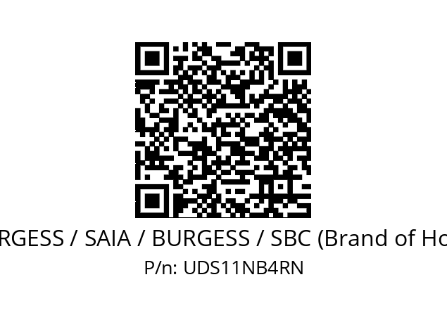   SAIA-BURGESS / SAIA / BURGESS / SBC (Brand of Honeywell) UDS11NB4RN