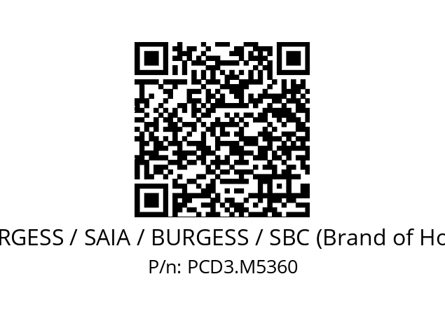   SAIA-BURGESS / SAIA / BURGESS / SBC (Brand of Honeywell) PCD3.M5360