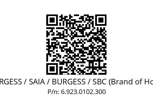   SAIA-BURGESS / SAIA / BURGESS / SBC (Brand of Honeywell) 6.923.0102.300