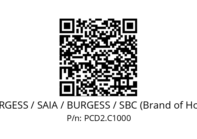   SAIA-BURGESS / SAIA / BURGESS / SBC (Brand of Honeywell) PCD2.C1000