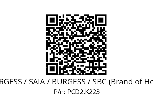   SAIA-BURGESS / SAIA / BURGESS / SBC (Brand of Honeywell) PCD2.K223