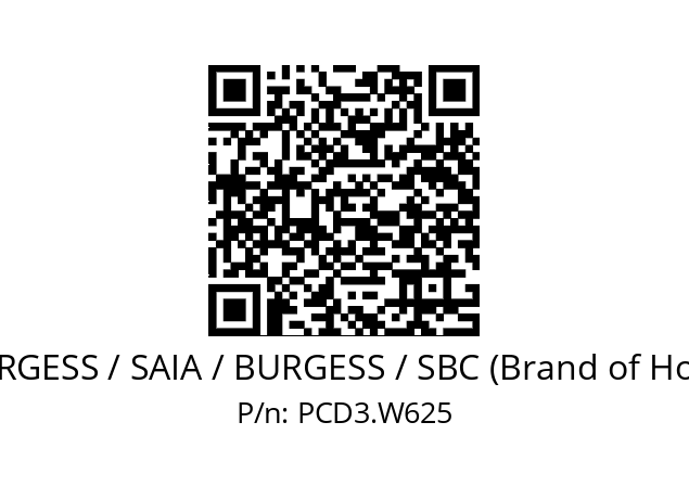   SAIA-BURGESS / SAIA / BURGESS / SBC (Brand of Honeywell) PCD3.W625