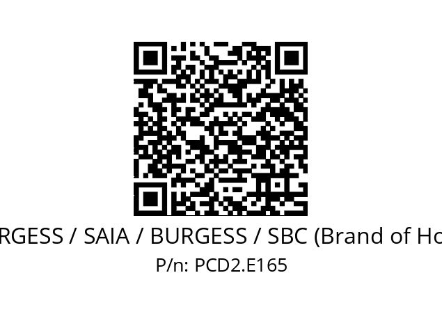   SAIA-BURGESS / SAIA / BURGESS / SBC (Brand of Honeywell) PCD2.E165