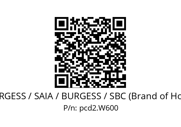   SAIA-BURGESS / SAIA / BURGESS / SBC (Brand of Honeywell) pcd2.W600