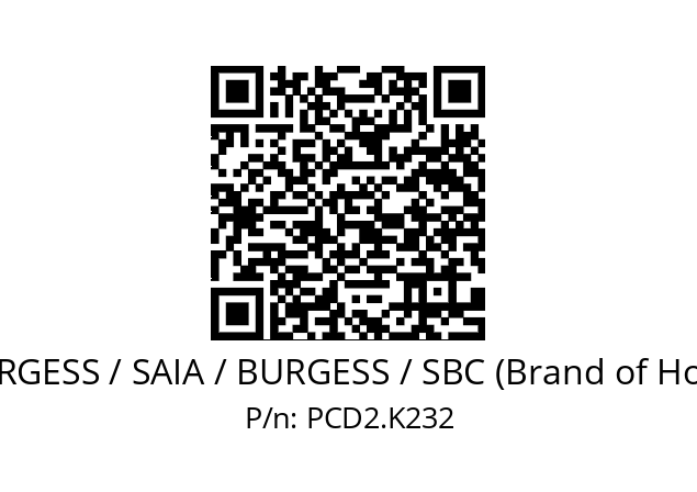   SAIA-BURGESS / SAIA / BURGESS / SBC (Brand of Honeywell) PCD2.K232