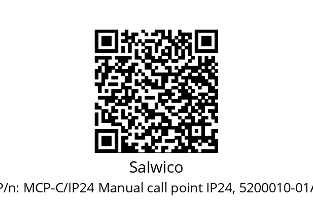   Salwico MCP-C/IP24 Manual call point IP24, 5200010-01A