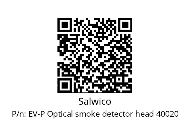   Salwico EV-P Optical smoke detector head 40020