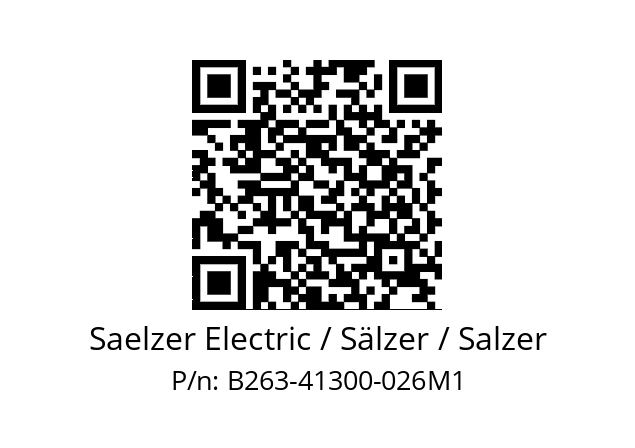   Saelzer Electric / Sälzer / Salzer B263-41300-026M1