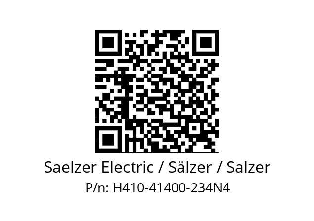   Saelzer Electric / Sälzer / Salzer H410-41400-234N4