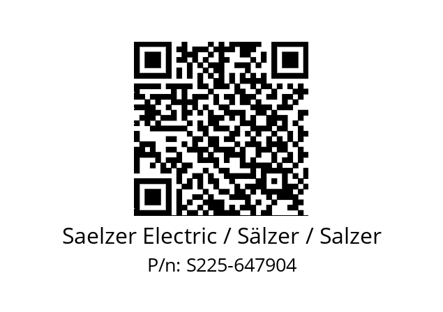   Saelzer Electric / Sälzer / Salzer S225-647904