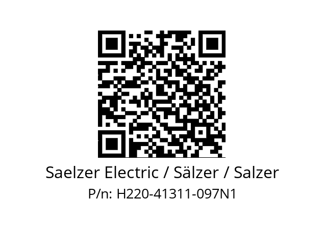   Saelzer Electric / Sälzer / Salzer H220-41311-097N1