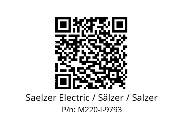   Saelzer Electric / Sälzer / Salzer M220-I-9793