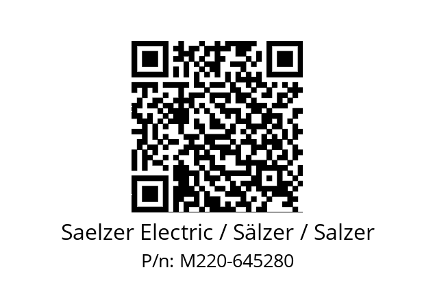   Saelzer Electric / Sälzer / Salzer M220-645280